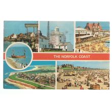 multiview, THE NORFOLK COAST.. used postcard Colourmaster.. 1974 postmark
