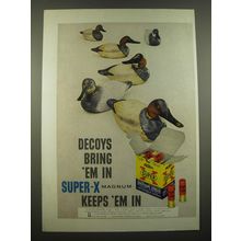 1959 Western Super-X Magnum Shotgun Shells Ad - Decoys bring 'em in