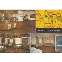 Gasthof Zur Munz Gunzburg Map Hotel German Postcard