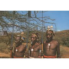 East Suk Mombasa Tribe Rare 1970s Kenya African Postcard