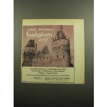 1960 Belgian Tourist Bureau Ad - Visit Friendly Belgium First