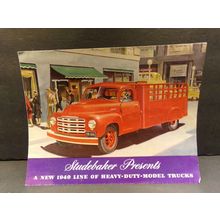 Studebaker Presents A New 1949 Line of Heavy-Duty Model Trucks Sales Brochure