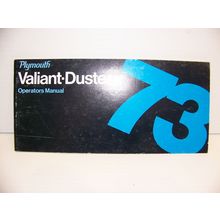 1973 PLYMOUTH VALIANT DUSTER OPERATORS MANUAL