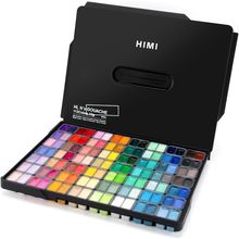 HIMI Gouache Paint Set, 112 Colors X 12G Twin Jelly Cup Design in Carrying Case,