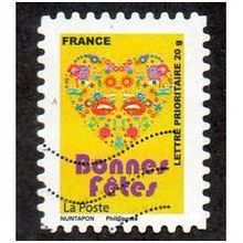 FRA 2008 (55c) 'GREETINGS -BONNES FETES' FINE USED (EBID11142)