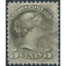 Canada 1870 SG85 5c Olive-Green Good/Fine Used....