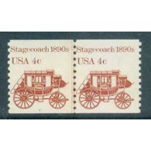 1898A 4c Stagecoach Fine MNH Dry Gum CNP Left 4 W0484