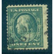 Used 331 1c Benjamin Franklin Barely Clears A06669