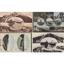 Folkestone Kent 4x Boat Steamer Leaving Harbour Postcard s Bundle