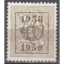 Belgique 1951 Michel 891XAVII O Cote (2008) 0.40 € Lion héraldique 1958