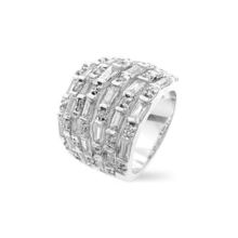 Multi Row Cubic Zirconia Fashion Ring