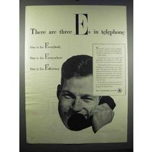 1947 Bell Telephone System Ad - Three Es in Telephone