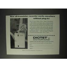 1958 Dictaphone Dictet Dictation Machine Ad - Recorder