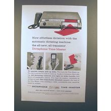 1958 Dictaphone Time-Master Dictation Machine Ad - Effortless