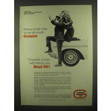 1965 General Tire Dual 90 Tires Ad - Astronauts Gemini