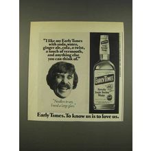 1976 Early Times Bourbon Ad - With Soda, Water, Cola