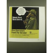 1987 First Investors Fund for Income Ad - Think First