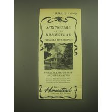 1945 The Homestead Resort Ad - Springtime at the Homestead