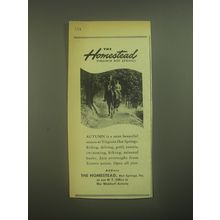 1945 The Homestead Resort Advertisement - Virginia Hot Springs