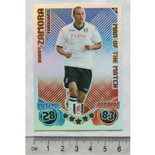 2010/11 Topps Match Attax Trading Card 407 Bobby Zamora, Fulham, Man of Match
