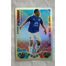 2010/11 Topps Match Attax Trading Card 404 Steven Pienaar, Everton, Man of Match