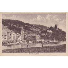 Fishing Fisherman at Heimbach Eifel German Old Postcard