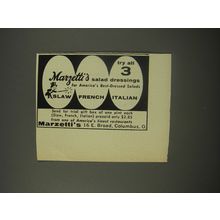 1956 Marzetti's Salad Dressings Advertisement - Try all 3