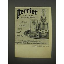 1956 Perrier Sparkling Water Ad - Drink To your own good health