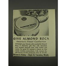 1956 Brown & Haley Almond Roca Advertisement - America's Finest Confection