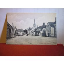 CHURCH STREET, LACOCK. WILTSHIRE unused antique postcard by E C Hunt #