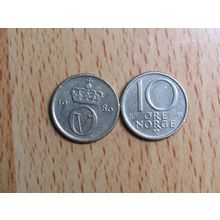Norway 1986 10 Ore Coin