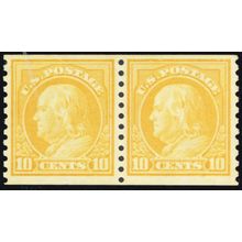 497, Mint VF NH 10¢ Coil Pair - FRESH! - Stuart Katz