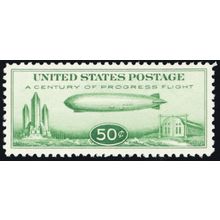 C18, Mint VF NH 50¢ Zeppelin Airmail Stamp - Stuart Katz