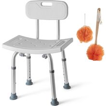 Medical King Shower Chair Set of 3 - Includes Back Scrubber & Additional Sponge