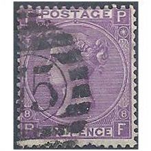 1869 SG109 6d Mauve Plate 8 Good/Fine Used "PF"