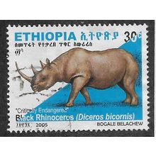 ETH 2005 30c 'BLACK RHINOCEROS' FINE USED (EBID70-381)