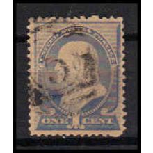 Used 212 1c Benjamin Franklin Barely Clears RA0541