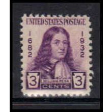 724 3c William Penn Fine MNH O3508