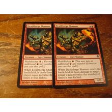 Magic The Gathering, MTG, 2-Cards, 1993-2010, DEATHFORGE SHAMAN, nm