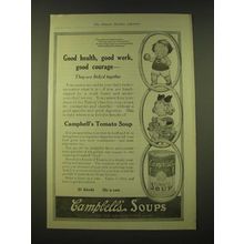 1918 Campbell's Tomato Soup Ad - Good health, good work, good courage