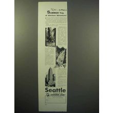 1930 Seattle Washington Tourism Ad - Summer Trip