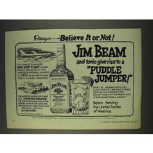 1977 Jim Beam Bourbon Ad - Puddle Jumper
