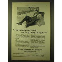 1924 Rand McNally & Company Maps Ad - The thoughts of youth are long