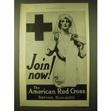 1924 The American Red Cross Ad - Join now! Serves Humanity