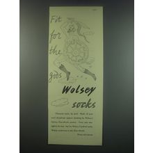 1949 Wolsey Socks Ad - Fit for the gods Wolsey sock