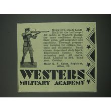 1930 Western Military Academy Ad - Keen eye, steady hand