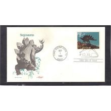 FDC Artmaster 2424 25c Stegosaurus (Cachet-U/A) CV40502