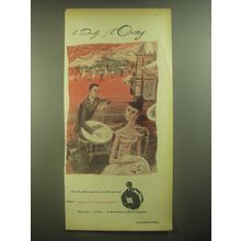 1945 D'Orsay le Dandy Perfume Ad - Even the tables seemed to tip their tops