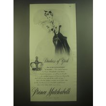 1945 Prince Matchabelli Duchess of York Perfume Advertisement
