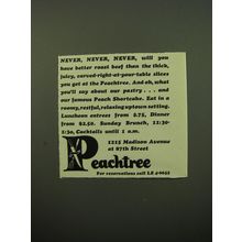 1950 Peachtree Restaurant Ad - Never, Never, Never,